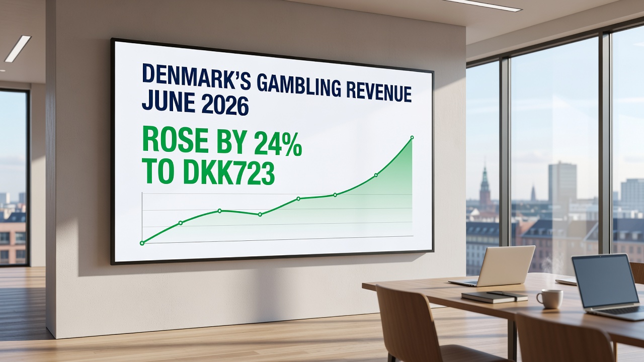 Graf over spilleindtægter i Danmark med fokus på Q2 2026 vækst